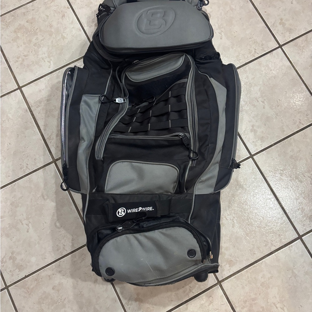 Black and Gray Baseball Bag